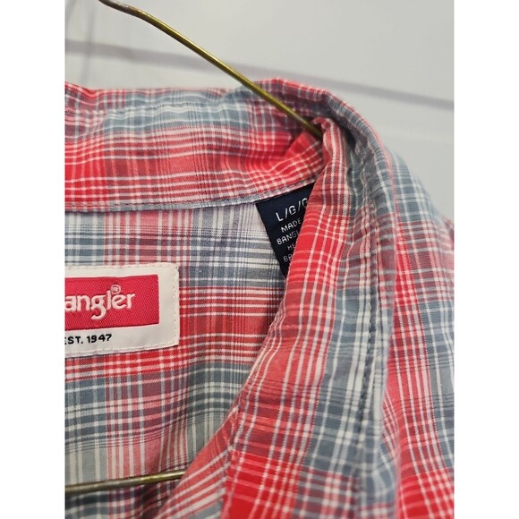 Wrangler Western Core Cowboy Wash Shirt Men's L Chest Flap Pockets - Picture 4 of 5